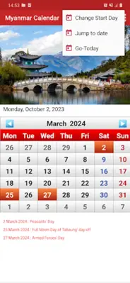 Myanmar Calendar android App screenshot 1