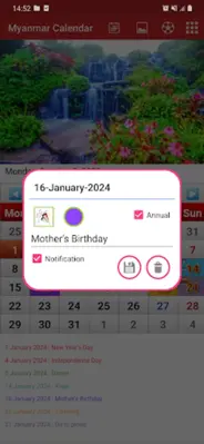 Myanmar Calendar android App screenshot 2